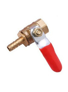  Brass ball valve, internal thread 1/4, fishtail thread 6mm