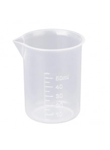 บีกเกอร์พลาสติก PP Beaker 50มล. (ไม่มีหูจับ)
