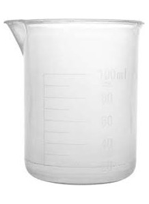บีกเกอร์พลาสติก PP Beaker 100มล. (ไม่มีหูจับ)