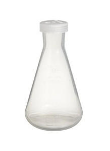  Plastic Erlenmeyer flask with lid 50ml