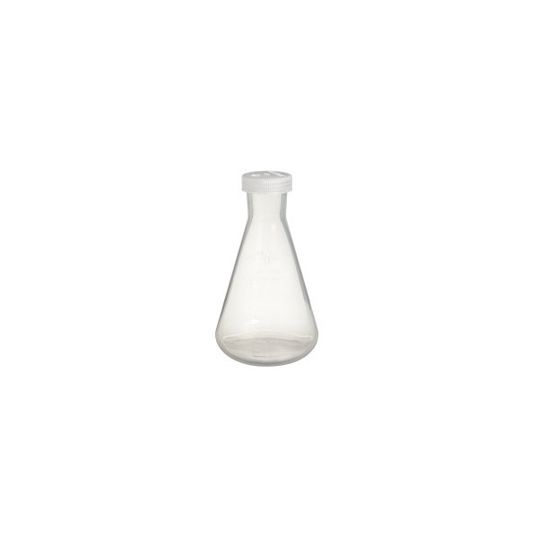 Erlenmeyer plastic flask with lid 500ml