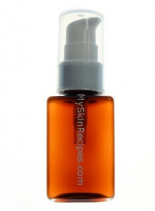 ขวดปั๊มสีชา ทรงเหลี่ยม หัวปั๊มขาว 50ml