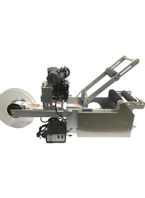 Labeling machine Semi-automatic, round container with date/lot printing