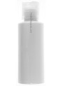  White plastic bottle, tall round shape, clear flip cap, 100ml