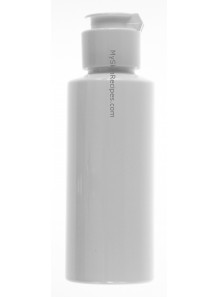 ขวดพลาสติกสีขาว ทรงกลมสูง ฝาพับ ขาว 100ml