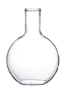 Glass, round flask, flat...