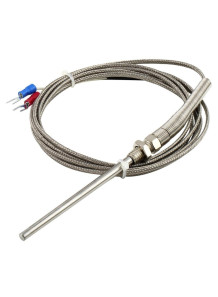  Thermocouple (K) 2 wires 0-600C, spring base, stem 5x100mm, cable 1.5m