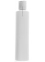  White plastic bottle, tall round shape, white flip cap, 200ml