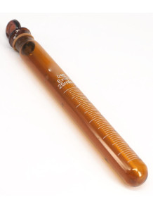  Glass test tube with glass stopper and scale (5ml, brown color)