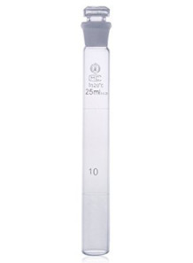  Clear glass tube (10ml,flat bottom, with glass stopper, no scale)