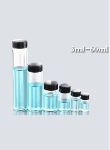  30ml glass bottle with screw cap (27x80mm) clear color