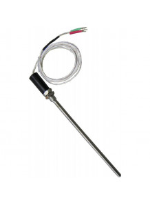 pt100 3สาย -50 ถึง 200C โคนเกลียวสแตนเลส ก้าน 150x6มม สาย 0.5ม