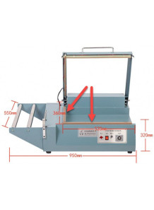  (Spare parts) Silicone base, cutter, shrink film roll (1 set, top piece, bottom piece)