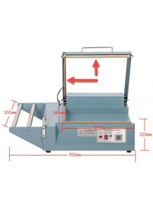  (Spare parts) Heat cutting wire, shrink film cutter, roll type (1 set, top piece, bottom piece)