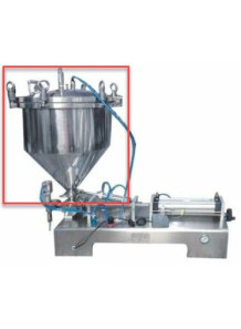  Cream filling pot, pressure system, for filling high viscosity products.