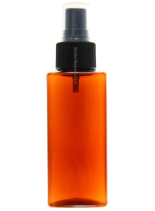  Tea colored spray bottle Tall square shape, black spray cap, 120ml