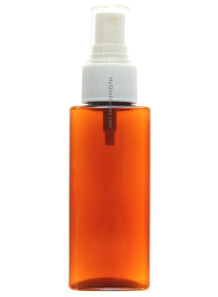  Tea colored spray bottle Tall square shape, white spray cap, 120ml