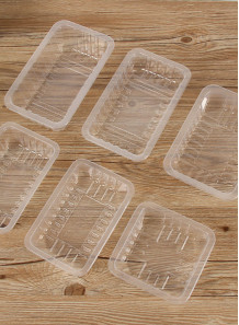  Food box with lid seal (tray) 22x13x3.5cm (clear color, 800 pieces)