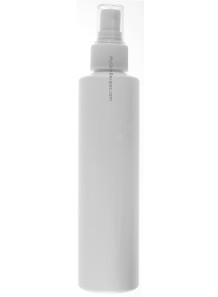  White pump bottle, tall round, white spray cap, 200ml