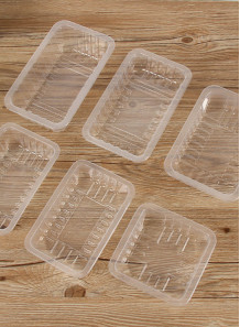  Food box with lid seal (tray) 14x14x5cm (clear color, 720 pieces)