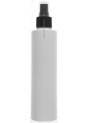 ขวดปั๊มขาว ทรงกลมสูง ฝาสเปรย์ดำ 200ml