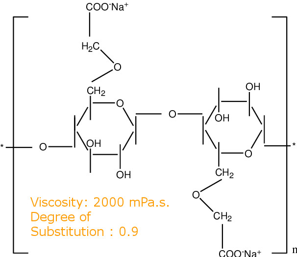 Carboxymethyl Cellulose (CMC, 2000mPa.s., DS0.9)