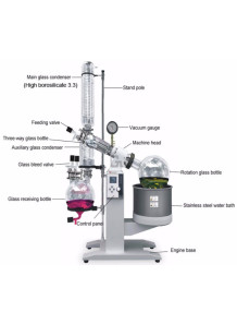  Rotary Evaporator (10 Litre, electric lift) Vacuum distillation evaporator