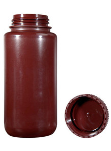  Chemical bottle, PP plastic, acid/alkali resistant, brown, 30ml