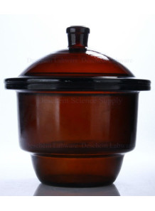  Glass dehumidifier desiccator, tea color, 180mm