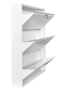  Steel shoe cabinet, wall mounted, 1360x800x152mm, 4 shelves