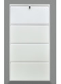  Steel shoe cabinet, wall mounted, 1360x800x152mm, 4 shelves