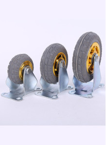  4-inch swivel rubber wheels