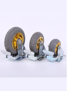 Rotating rubber wheels with...