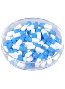 Capsule เปล่า สีฟ้า-ขาว เบอร์ 0 (10,000 เม็ด ต่อกล่อง)