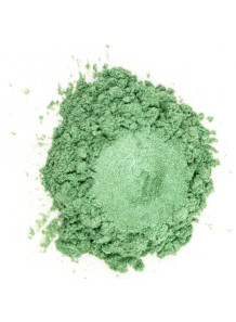  Metallic Green Mica, green, silvery sheen (Size A)
