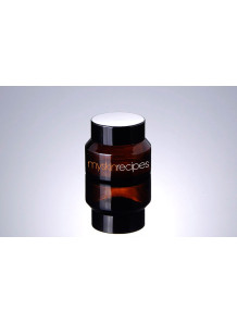  Glass cream jar, tea color, black lid, 29.90ml (30g)