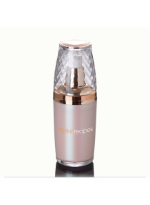  Pearl pink acrylic pump bottle, white pump cap, gold neck, 50ml