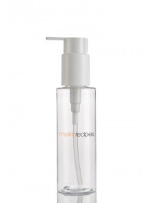 ขวดพลาสติกใส ทรงกลม ฝาปั๊มขาว 100ml