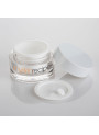  Acrylic cream jar, clear white, white lid, 50g