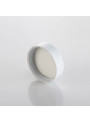  Acrylic cream jar, clear white, white lid, 30g