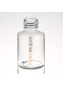  White spray bottle, round shape, white spray cap, silver neck, 75ml