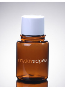 ขวดหยดสีชา ทรงกลม ฝาขาว 100ml