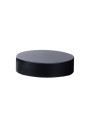  Glass cream jar, opaque white, black lid, 30g