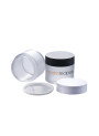  Cream container, opaque white, black cap, 50g