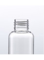  Clear bottle, round shape, black cap, 75ml