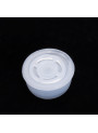  White bottle, round shape, black cap, 100ml