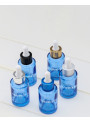  Blue dropper bottle, black neck, 30ml