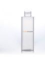  Opaque white pump bottle, round shape, black pump cap, clear cover, 100ml