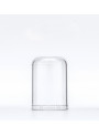  Clear spray bottle, round shape, black cap, clear cover, 50ml