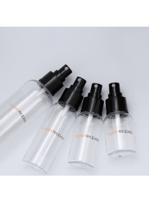 ขวดสเปรย์ใส ทรงกลม ฝาดำ ครอบใส 75ml